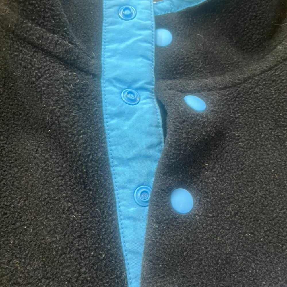Patagonia Women's Synchilla Pullover Quarter Snap Sz S Black/Blue Fleece - Picture 3 of 10